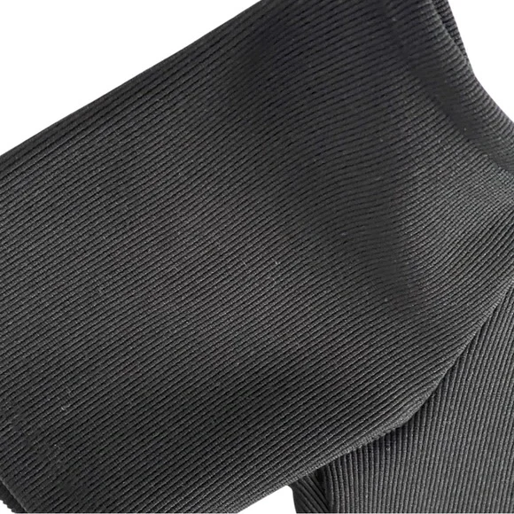 Express Black Ribbed Off-Shoulder Bodysuit - Picture 5 of 5